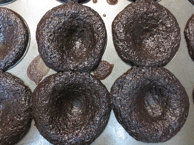 collapsed original recipe cupcakes
